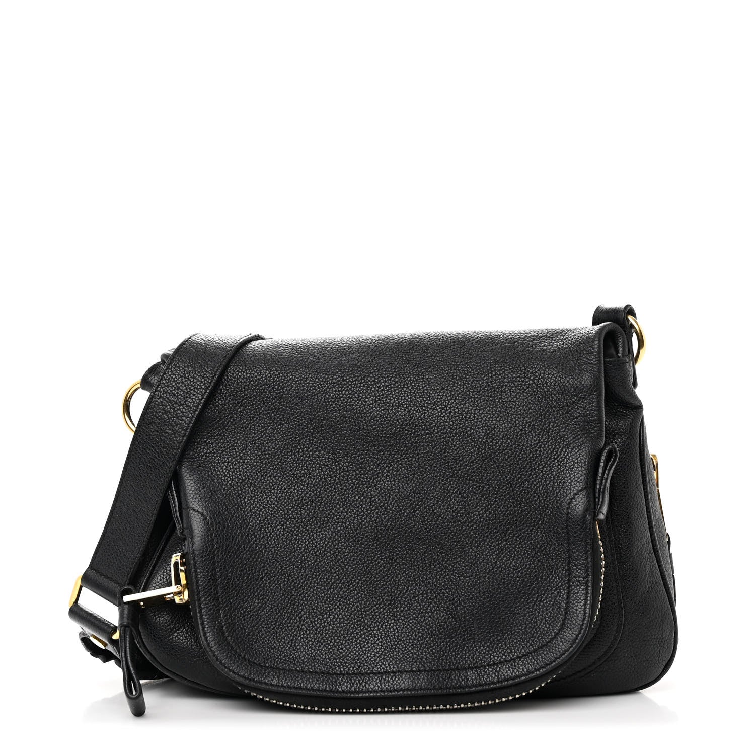 Tom Ford Grained Calfskin Medium Jennifer Crossbody Bag Black 1 of 13