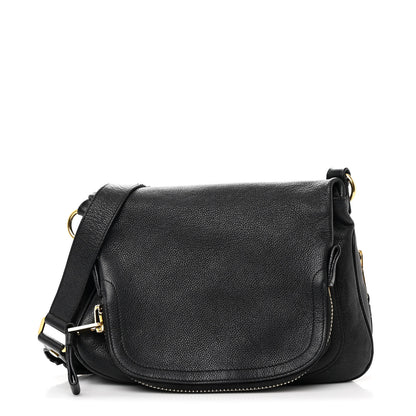 Tom Ford Grained Calfskin Medium Jennifer Crossbody Bag Black 1 of 13