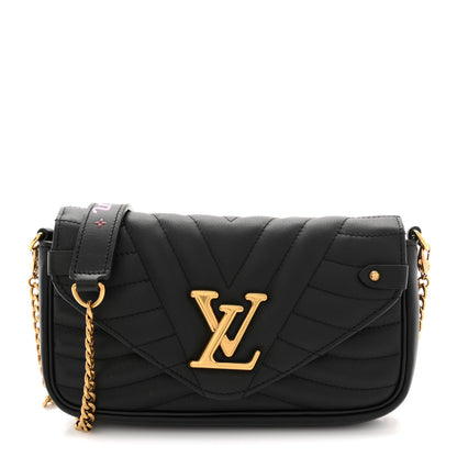 Louis Vuitton Calfskin New Wave Chain Pochette Black 1 of 10