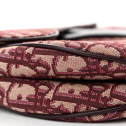 Christian Dior Oblique Saddle Bag Burgundy 9 of 11