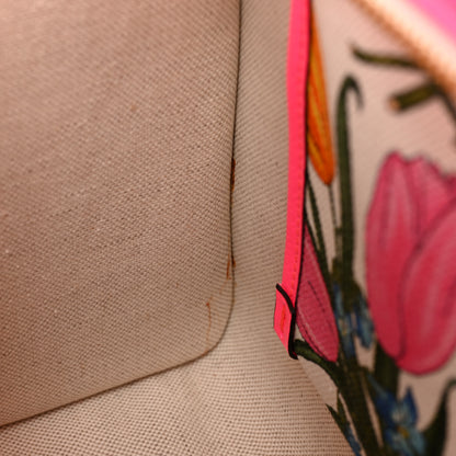 Gucci Canvas Medium Flora Tote Fuchsia 12 of 15