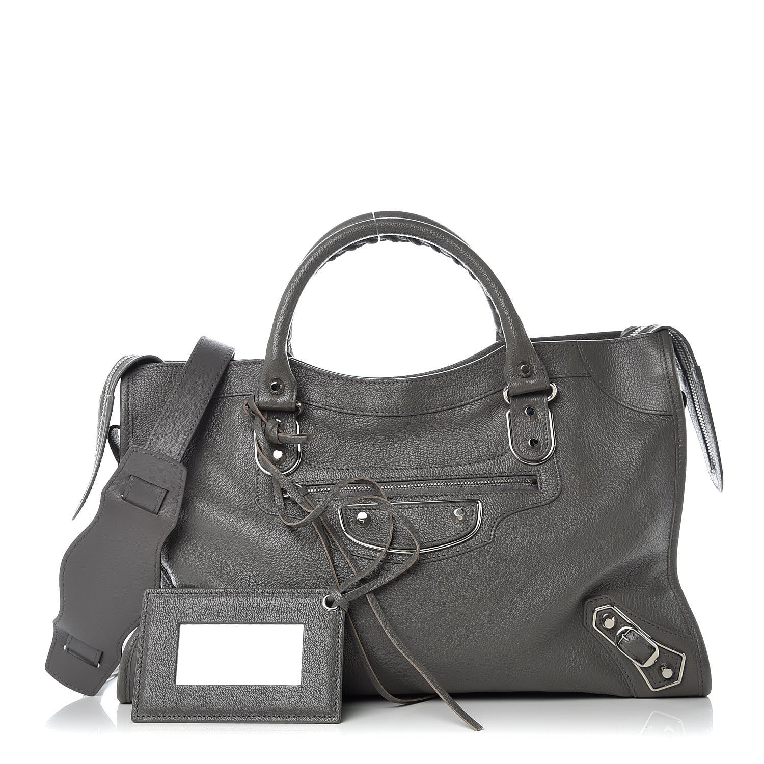 Balenciaga Chevre Silver Metallic Edge Hardware City Gris Acier 1 of 9