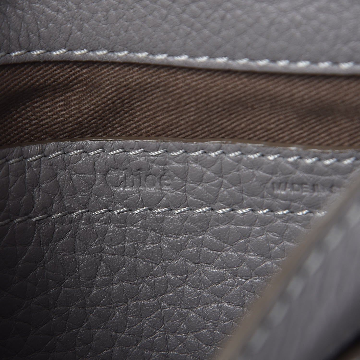 Chloe Calfskin Mini Marcie Round Crossbody Bag Cashmere Grey 7 of 11