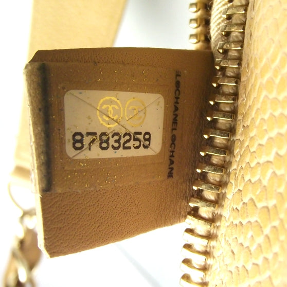 Caviar Quilted Hobo Beige