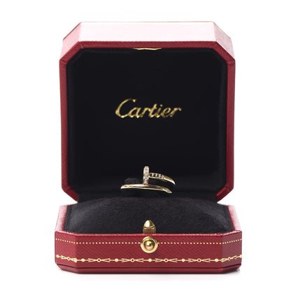 Cartier 18K Yellow Gold Diamond Juste Un Clou Ring 54 6.75 5 of 5