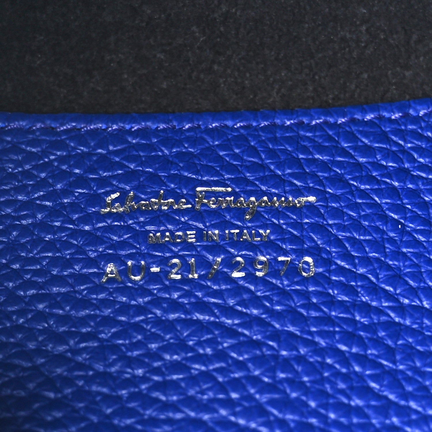 Salvatore Ferragamo Grained Calfskin Mini Gancino Bucket Bag Bluette 6 of 10