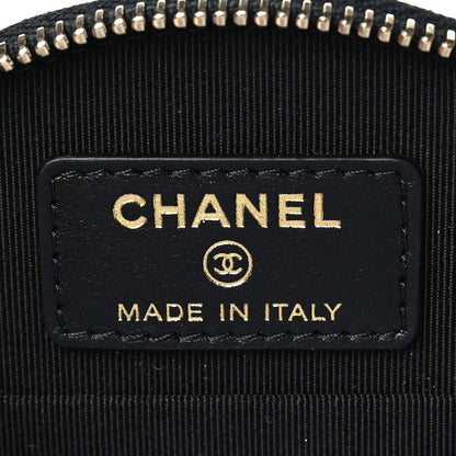 Chanel Caviar Quilted Round Handle With Care Vanity With Chain Black 7 of 11