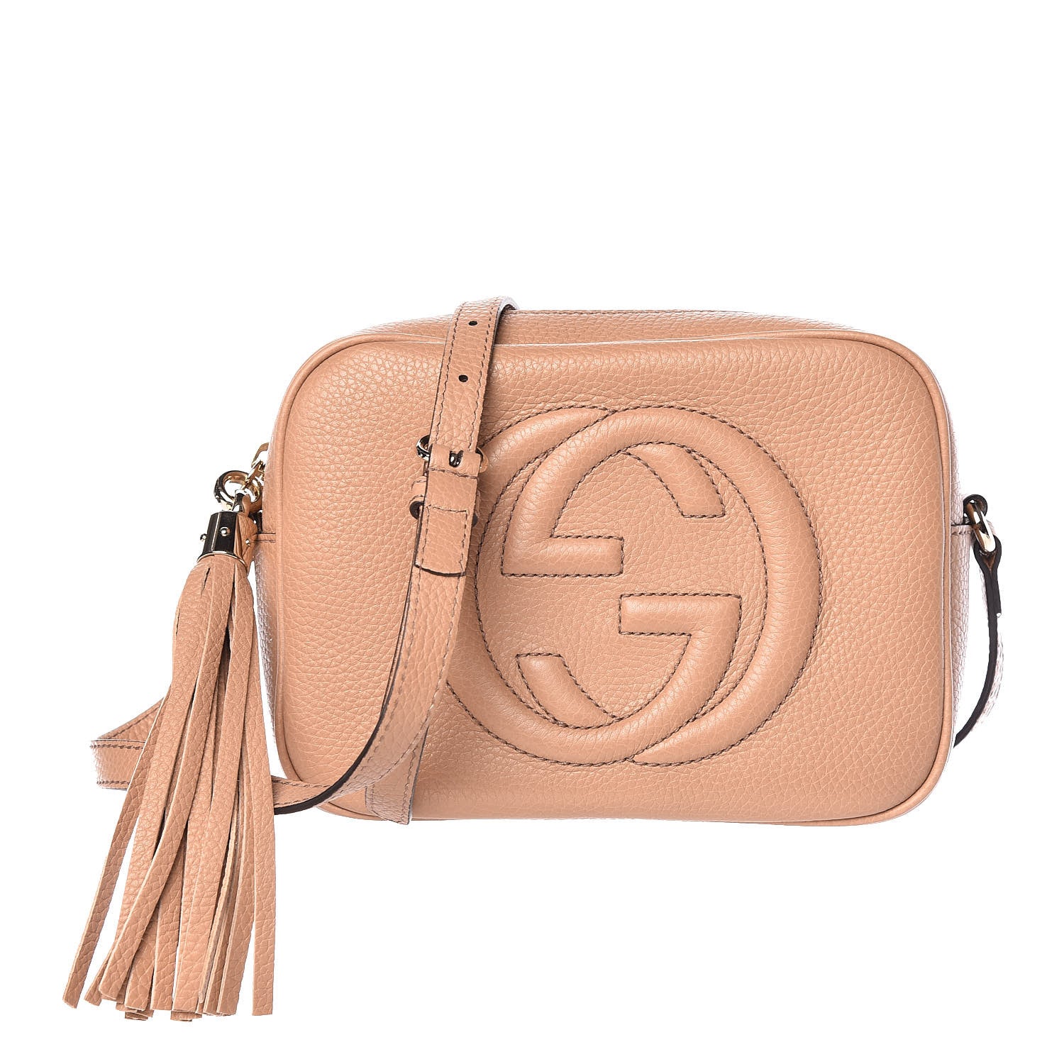 Gucci Pebbled Calfskin Small Soho Disco Bag Camelia 1 of 10