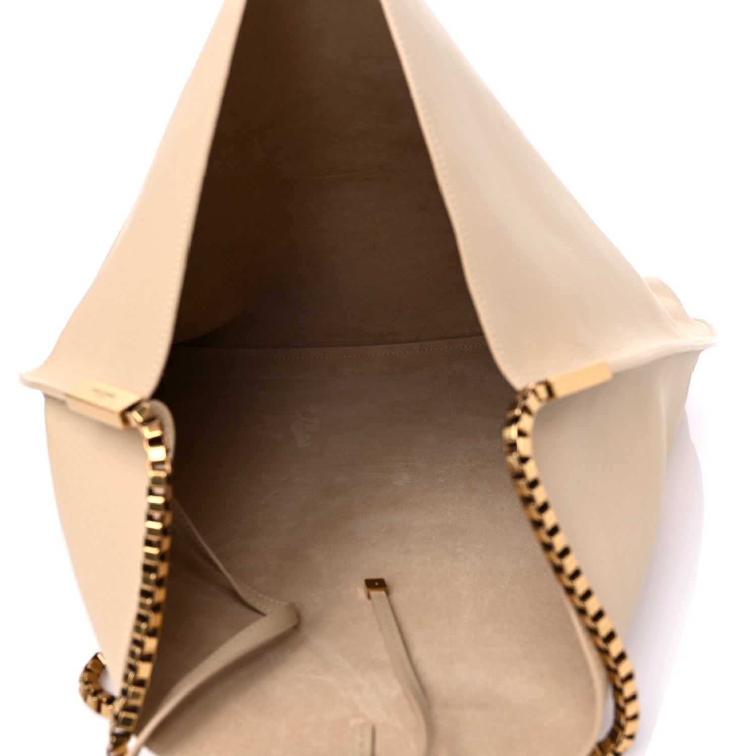 Saint Laurent Calfskin Medium Suzanne Hobo Beige 6 of 10
