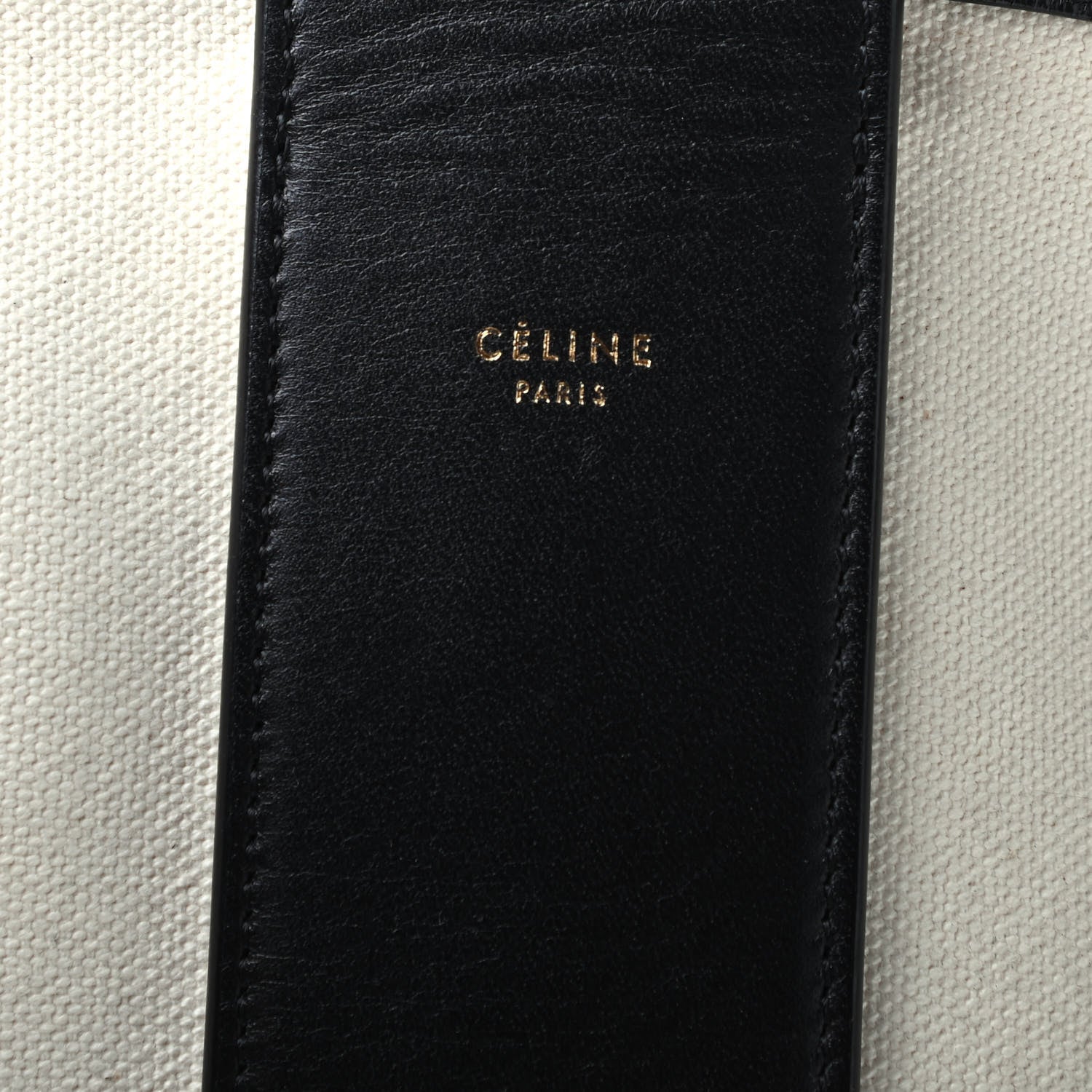 Celine Canvas Large Bucket Bag Black White 8 of 10