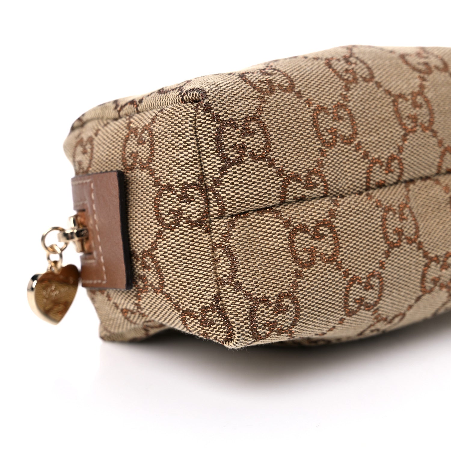 Gucci Monogram Small Cosmetic Case Metallic Bronze 8 of 9