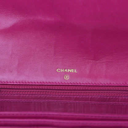 Chanel Caviar Timeless CC Wallet On Chain WOC Pink 6 of 12