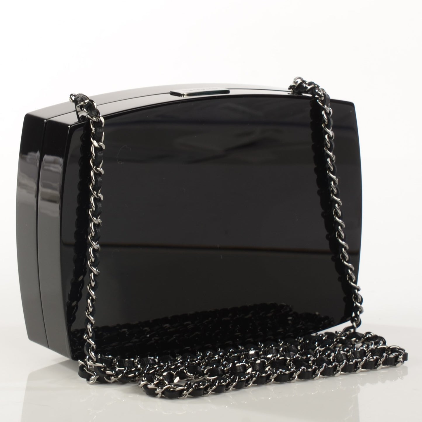 Plexiglass Compact Box Clutch Black