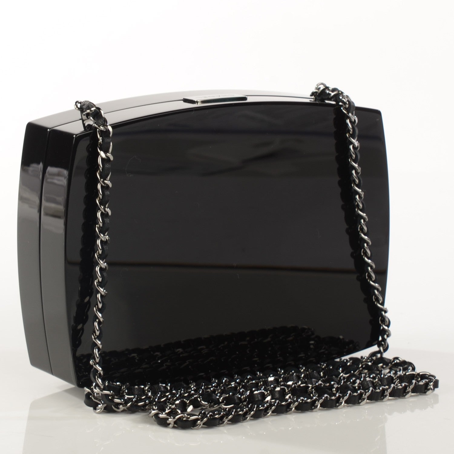 Chanel Plexiglass Compact Box Clutch Black 3 of 8