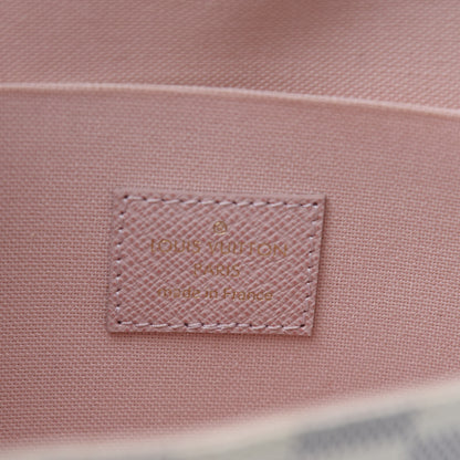 Louis Vuitton Damier Azur Pochette Felicie Chain Wallet Rose Ballerine 6 of 11