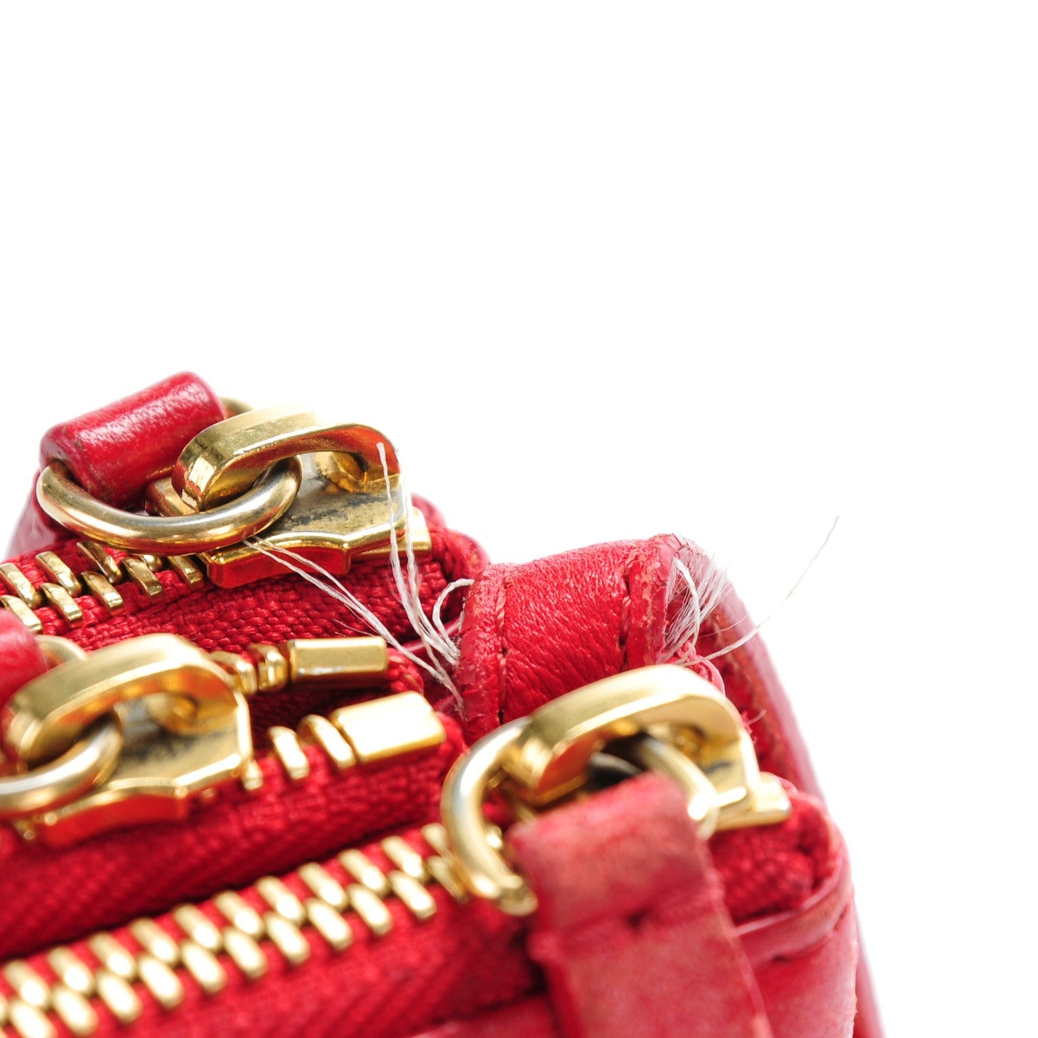 Celine Lambskin Small Trio Crossbody Bag Red 9 of 10