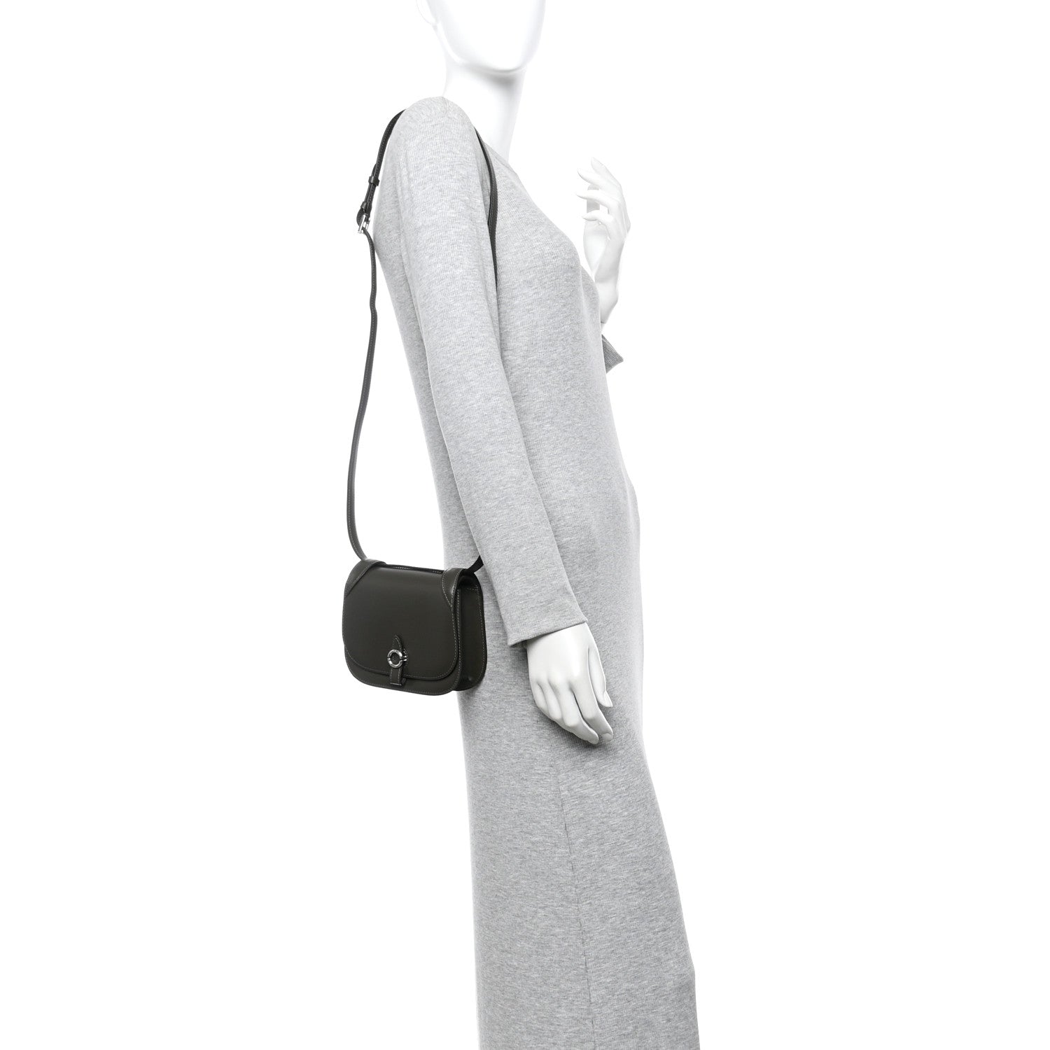Moynat Box Calfskin Sac Mignon Kaki 2 of 9
