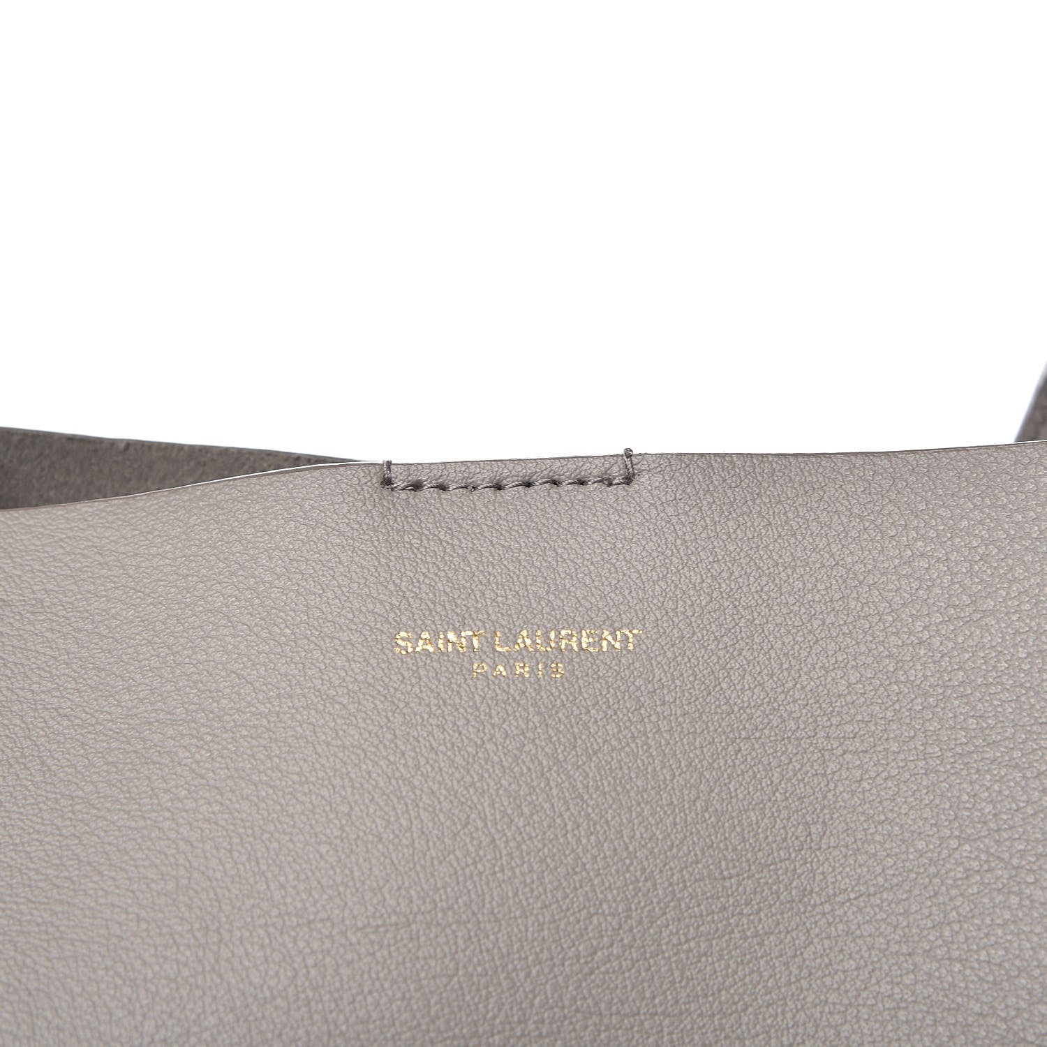 Saint Laurent Calfskin Medium Shopping Tote Oyster Grey 6 of 9