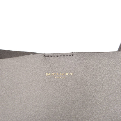 Saint Laurent Calfskin Medium Shopping Tote Oyster Grey 6 of 9