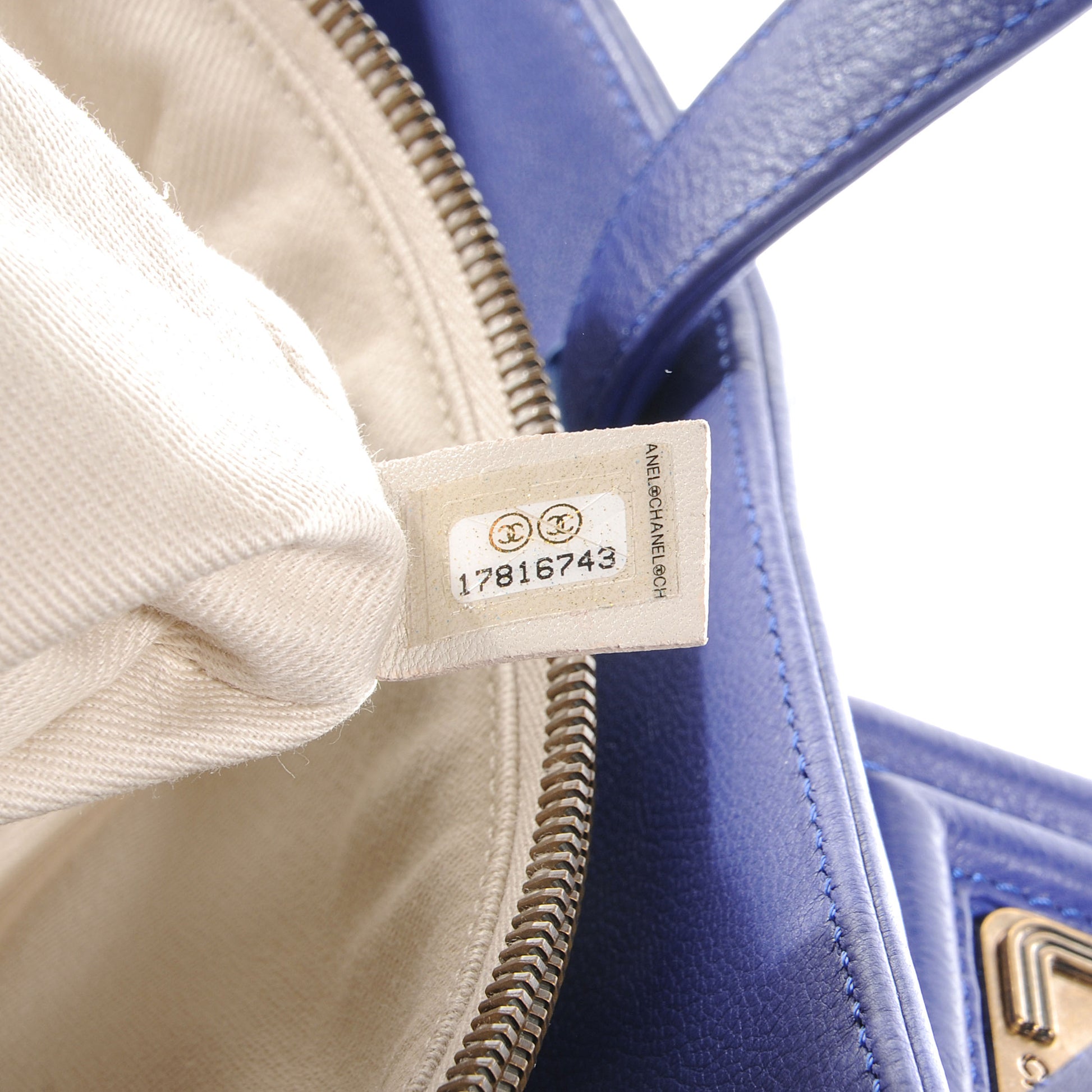 Chanel Leather Large Retro Girl Shopping Tote Blue 7 of 8