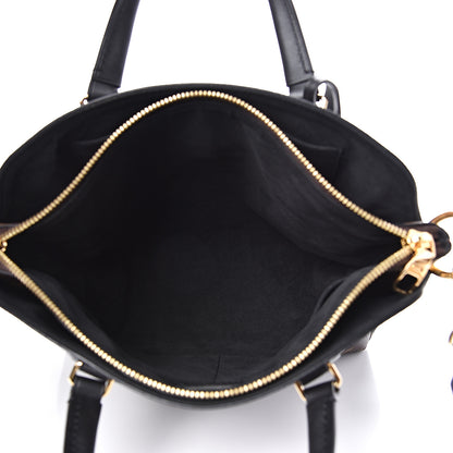 Louis Vuitton Monogram Flower Zipped Tote PM Black 4 of 8
