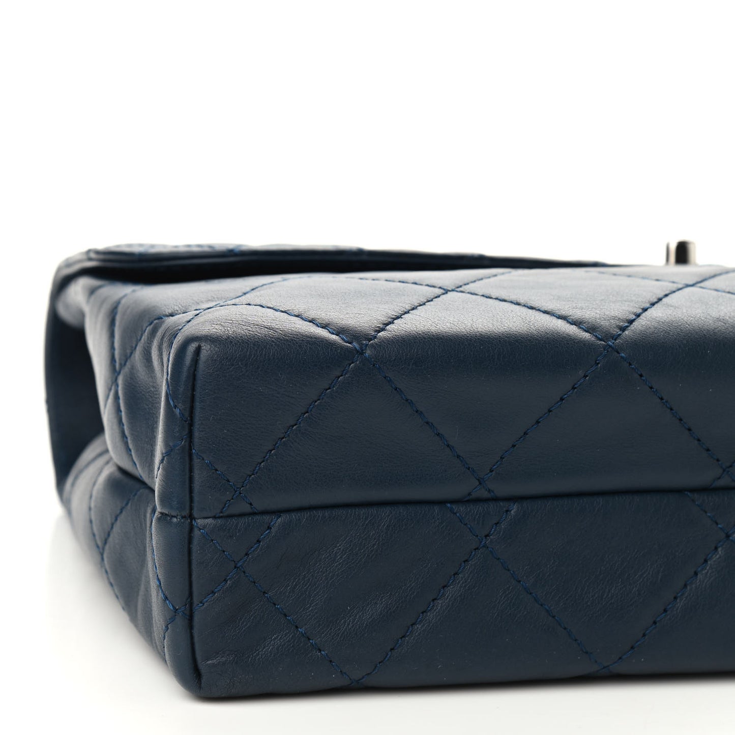 Calfskin Quilted In the Business Flap Dark Navy Blue