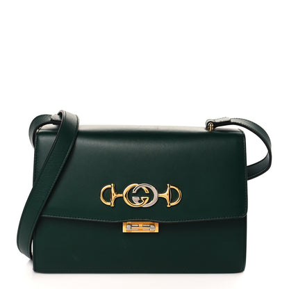 Gucci Grainy Calfskin Small Zumi Shoulder Bag Vintage Green 1 of 12