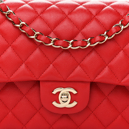 Chanel Caviar Quilted Medium Double Flap Red 8 of 12