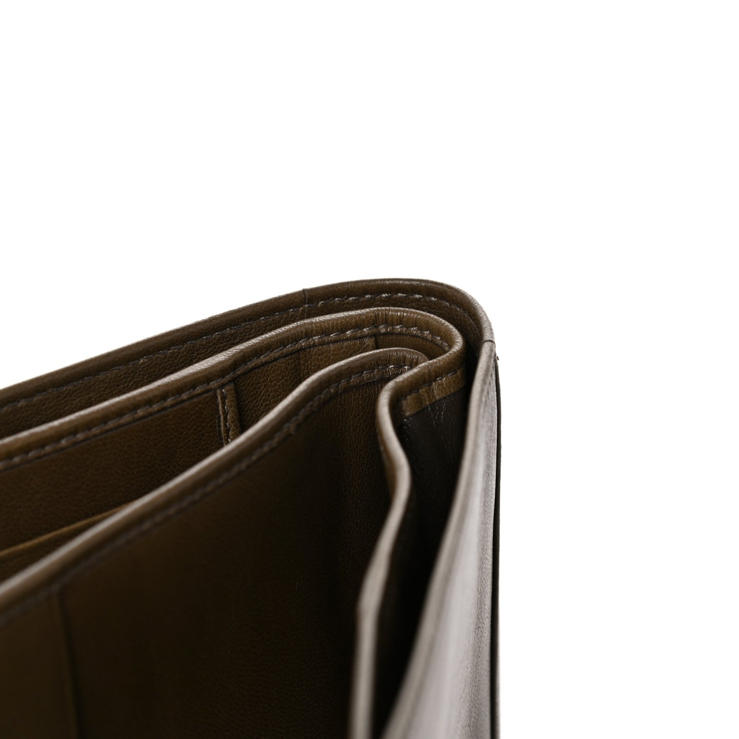 Smooth Calfskin Mens Bi-Fold Wallet Brown