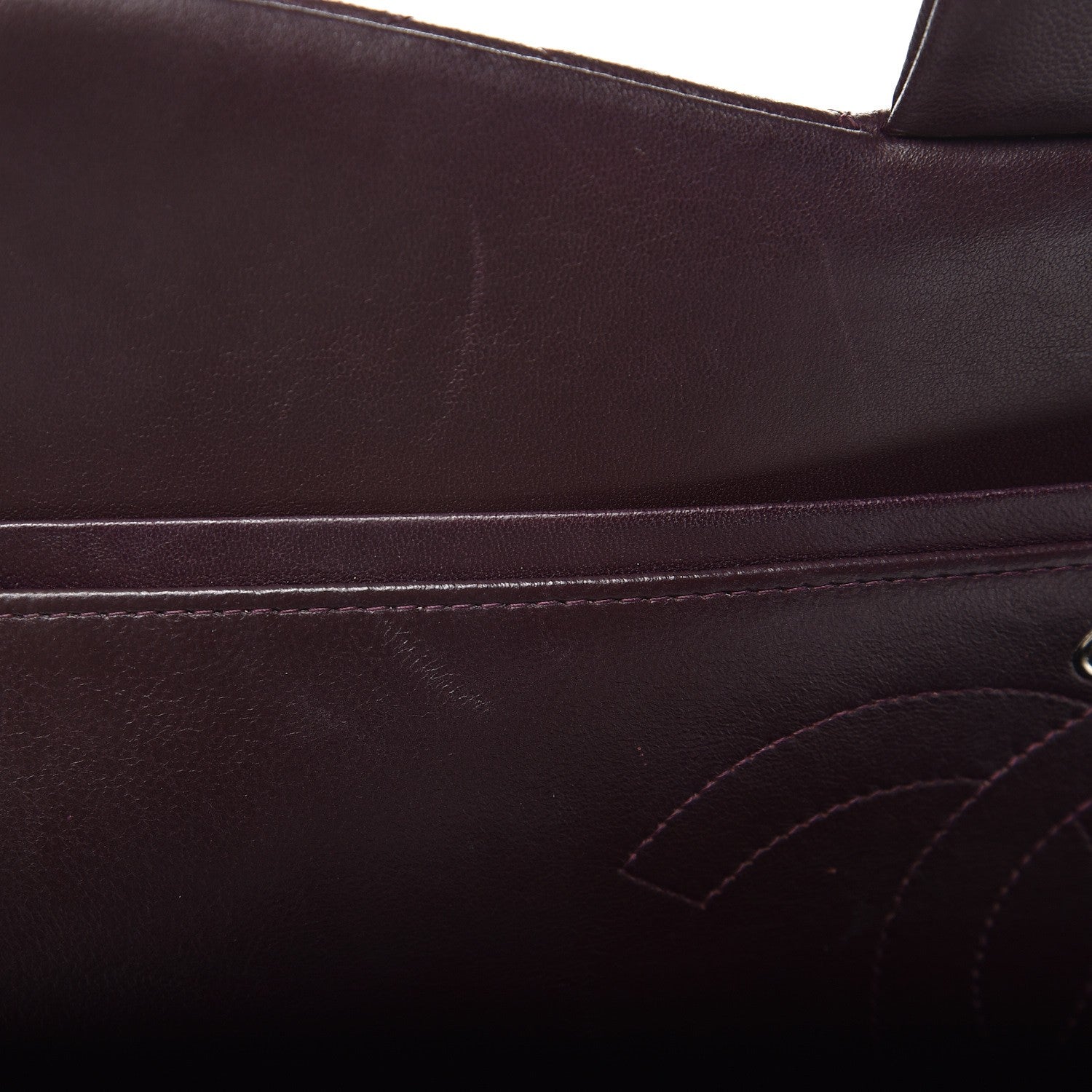 Chanel Lambskin Quilted Jumbo Double Flap Dark Purple 10 of 10