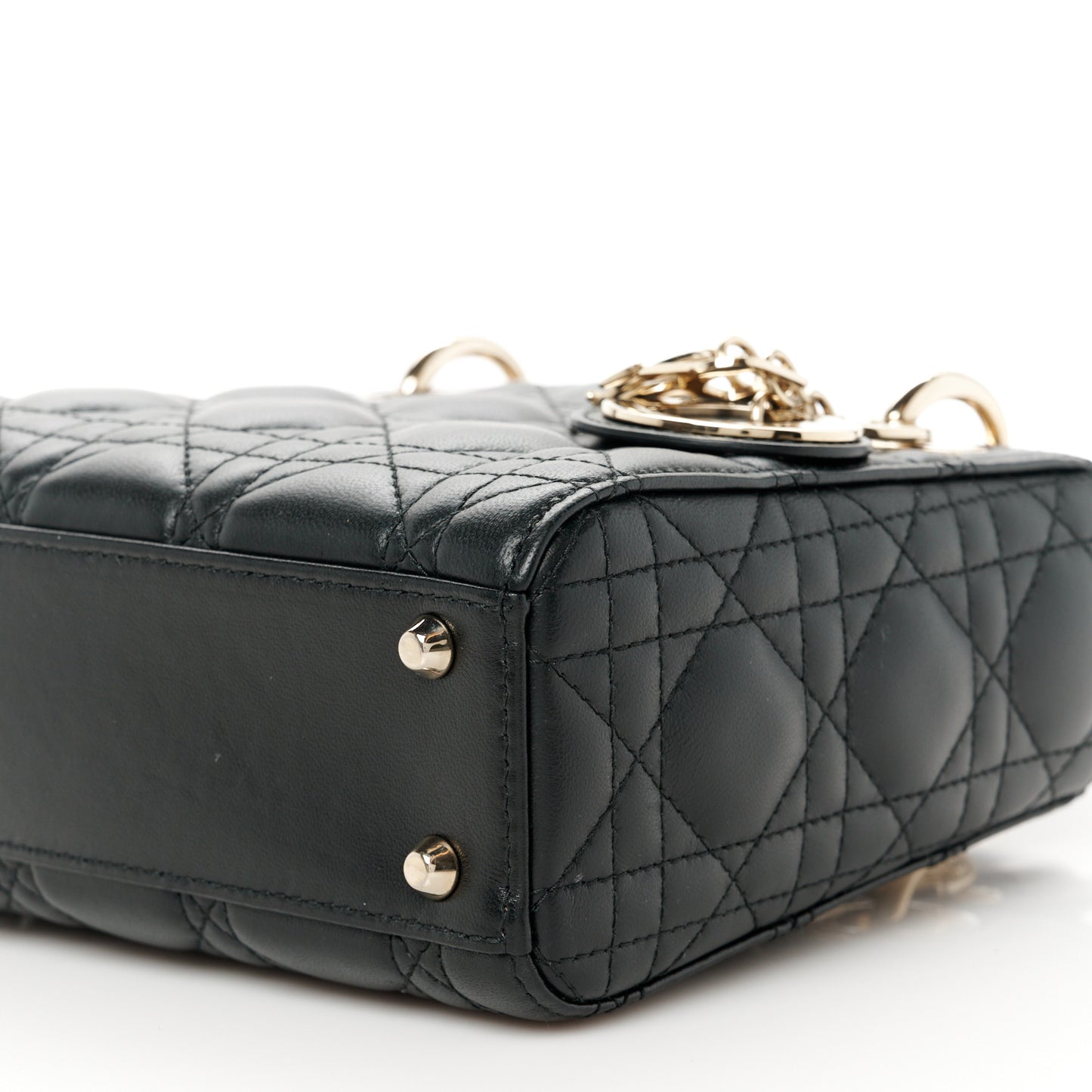Lambskin Cannage Mini Lady Dior Black
