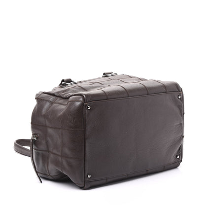 Chanel Caviar Square Stitched Bowler Dark Brown 3 of 11
