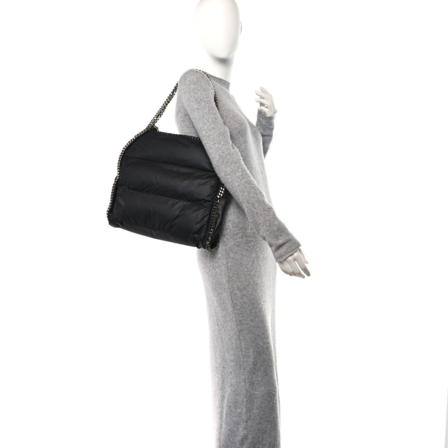 Stella McCartney Nylon Quilted Small Falabella Tote Black 2 of 9