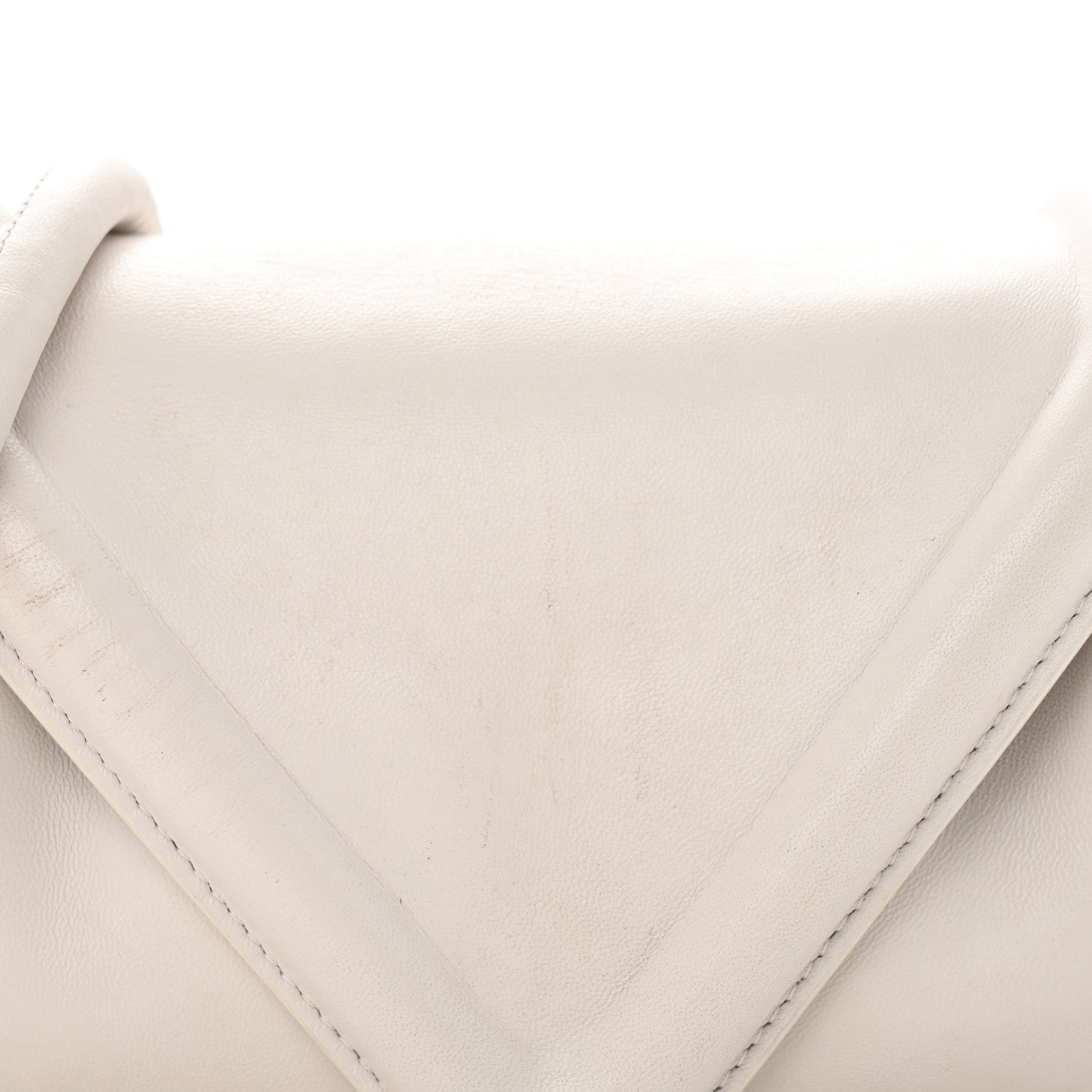 Bottega Veneta Lambskin Small Beak Triangle Flap Shoulder Bag Chalk 7 of 21