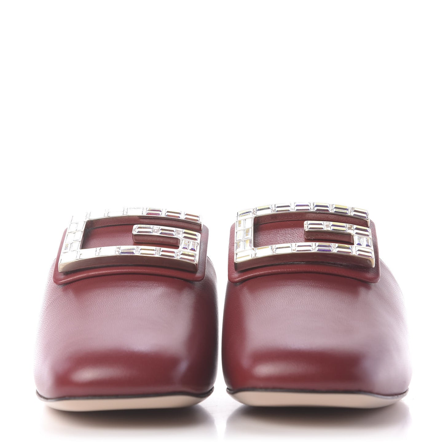 Malaga Kid Crystal Square G Madelyn Mules 38.5 Romantic Cerise