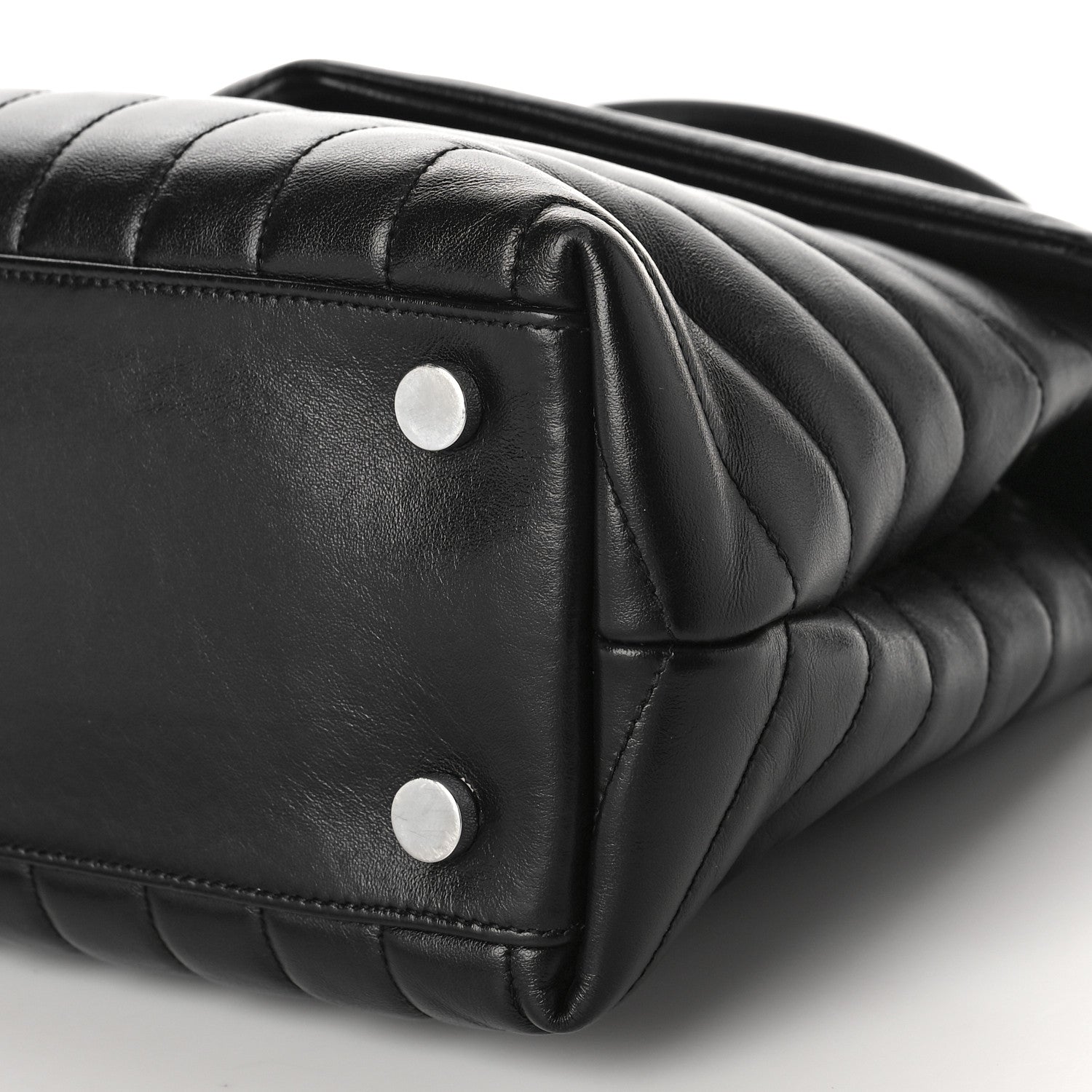 Saint Laurent Calfskin Y Quilted Monogram Medium Loulou Satchel Black 9 of 11