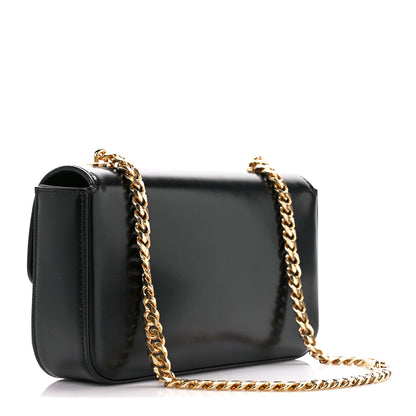 Celine Shiny Calfskin Triomphe Chain Shoulder Bag Black 3 of 12