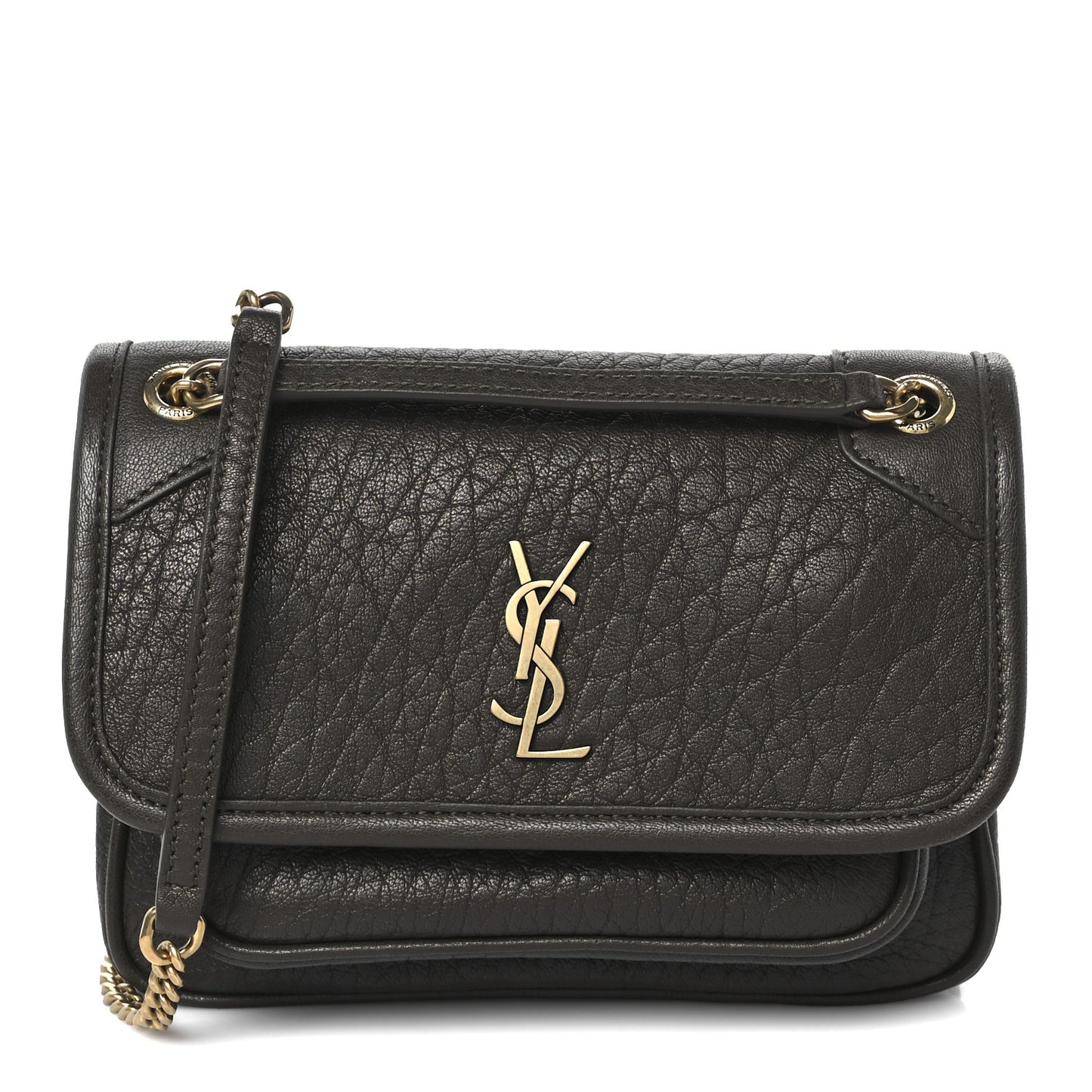 Grained Lambskin Monogram Mini Niki Chain Satchel Light Musk