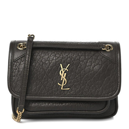 Saint Laurent Grained Lambskin Monogram Mini Niki Chain Satchel Light Musk 1 of 10