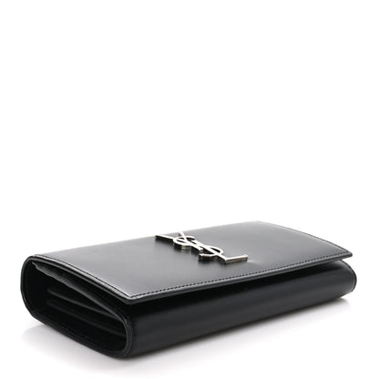 Saint Laurent Smooth Calfskin Classic Monogram Cassandre Wallet Black 4 of 14