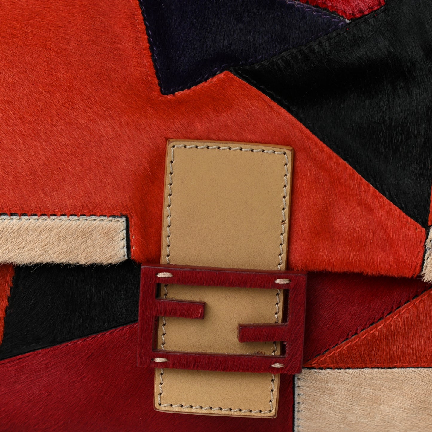 Calf Hair Mama Baguette Multicolor