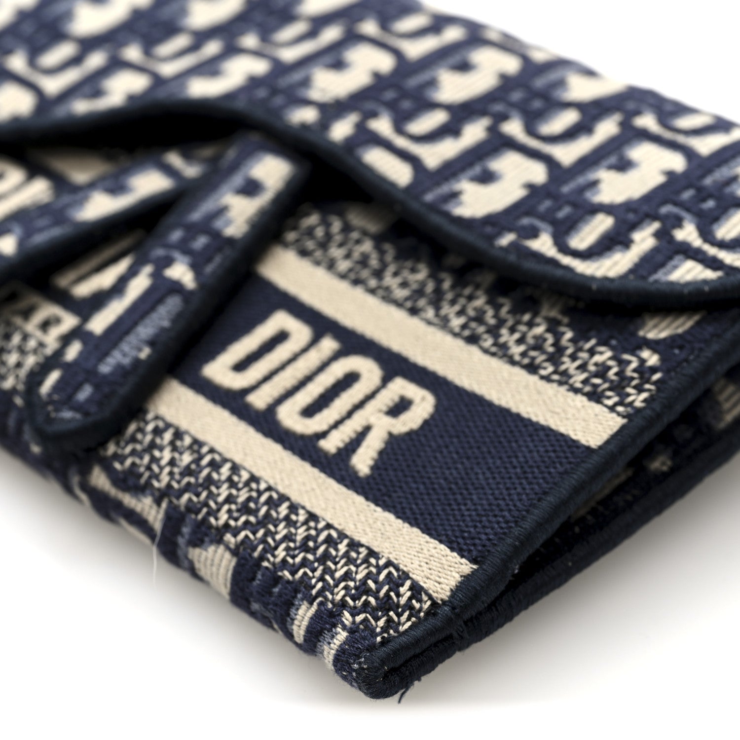 Christian Dior Oblique Slim Saddle Pouch Blue 8 of 8