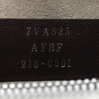 Fendi Vitello Grace Light Logo Embossed Small Belt Bag White Ice 7 of 9