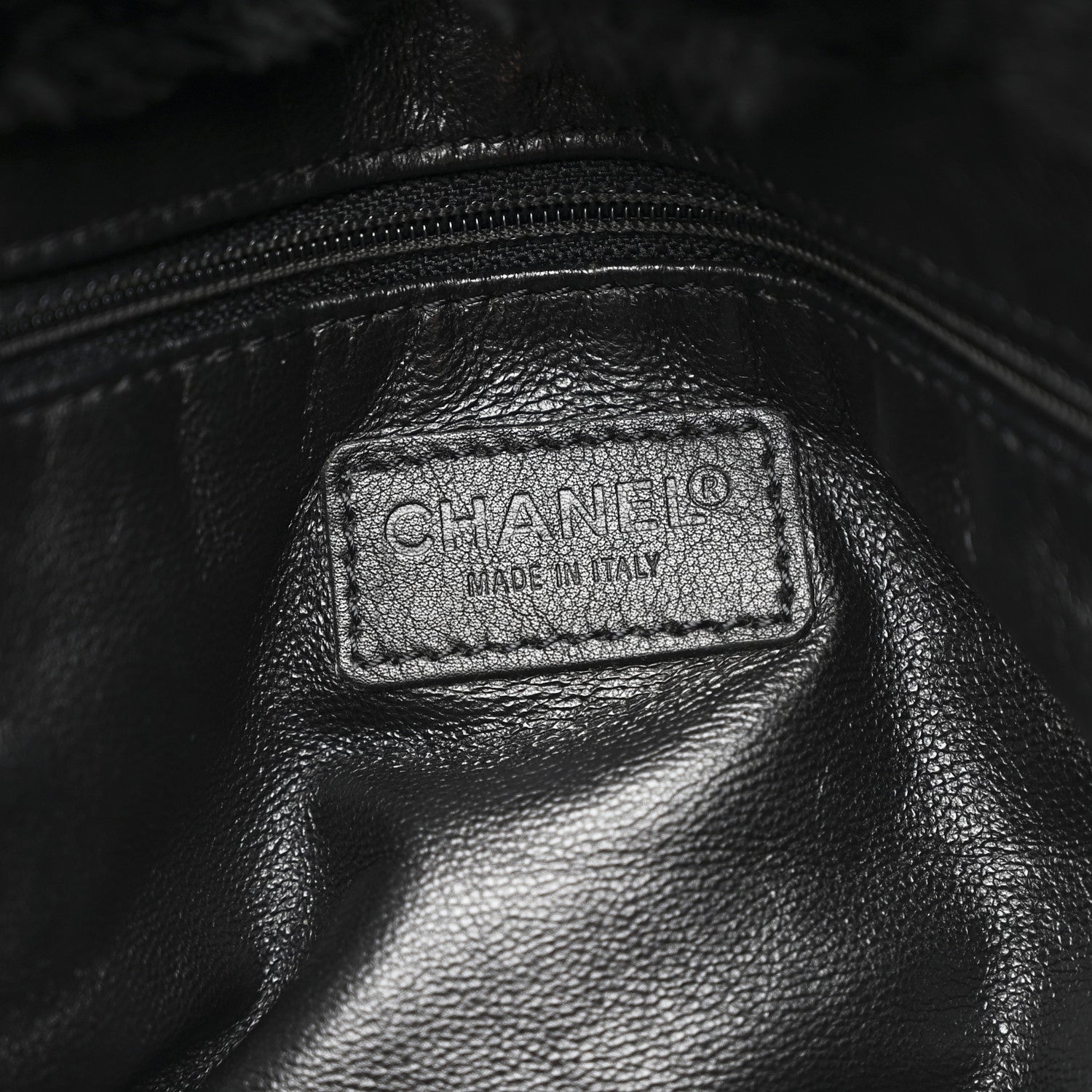 Chanel Orylag Rabbit Fur CC Tote Black 6 of 10