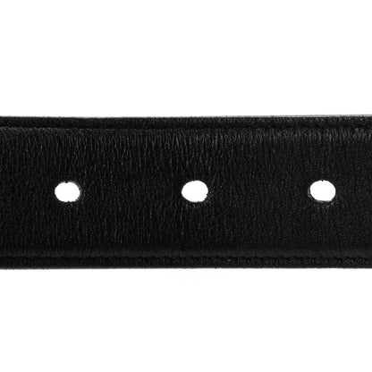 Saint Laurent Lambskin Monogram Cassandre Square Buckle Belt 85 34 Black 3 of 7