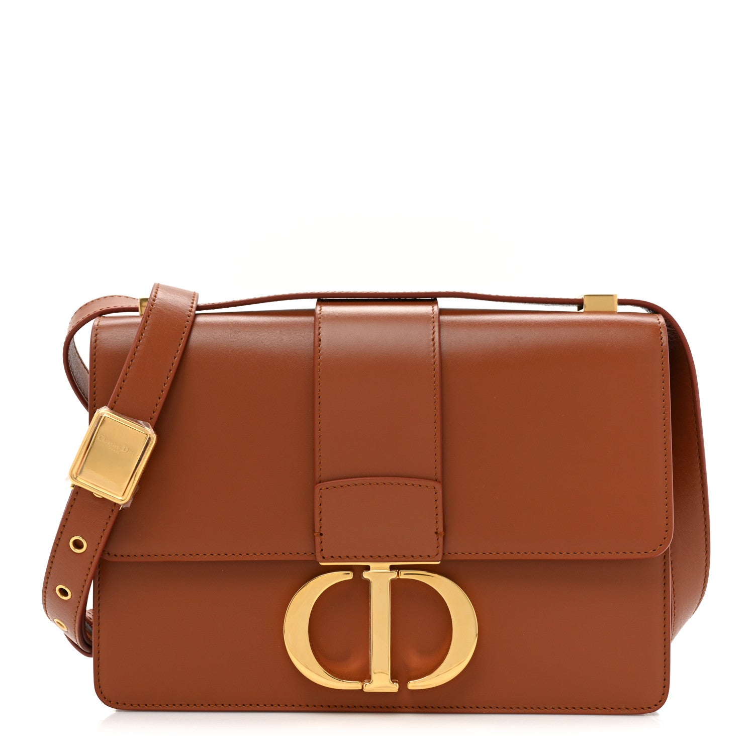 Christian Dior Smooth Calfskin 30 Montaigne Flap Bag Golden 1 of 10