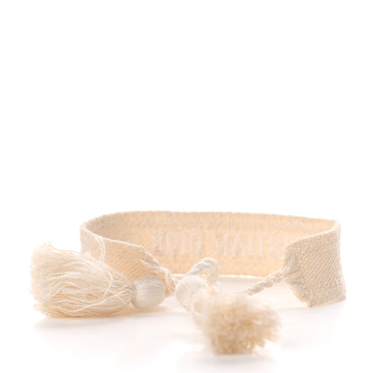 Christian Dior Woven Cotton J'Adior Friendship Bracelet Light Beige 2 of 2