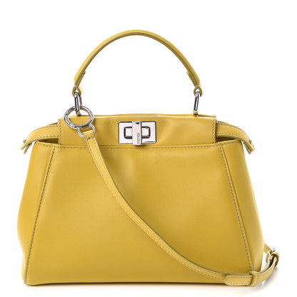 Fendi Nappa Mini Peekaboo Iconic Satchel Lime 1 of 8