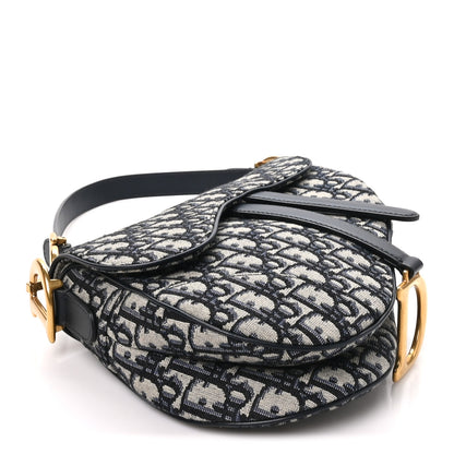 Christian Dior Oblique Saddle Bag Blue 4 of 10