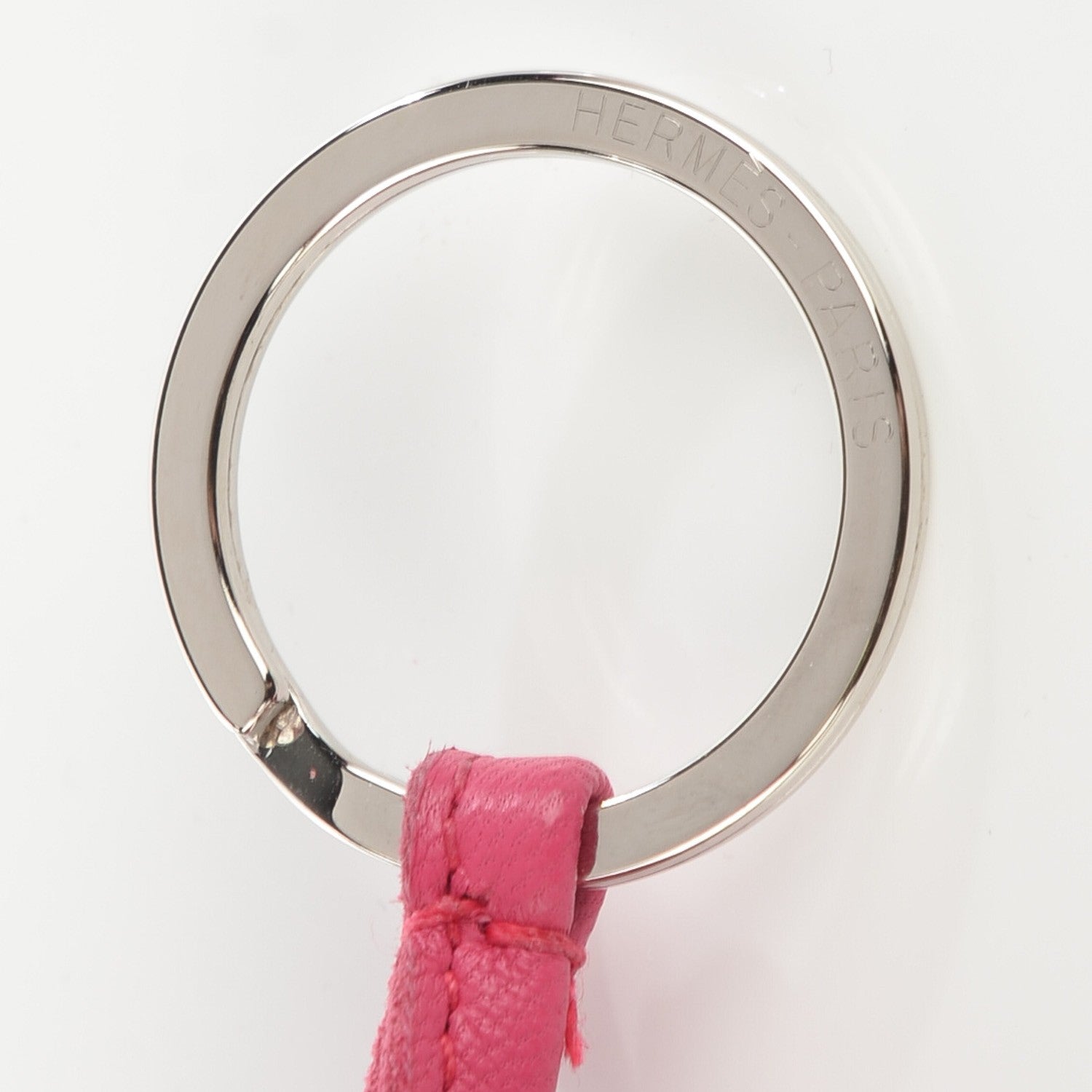 Hermes Lambskin Carmen Tassel Key Holder Fuchsia 4 of 6